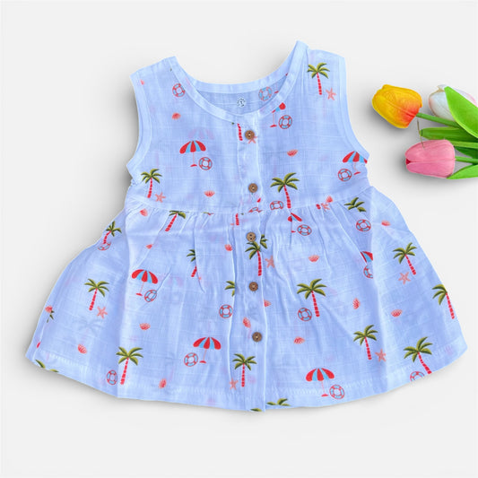 Organic Cotton Muslin Baby Frock