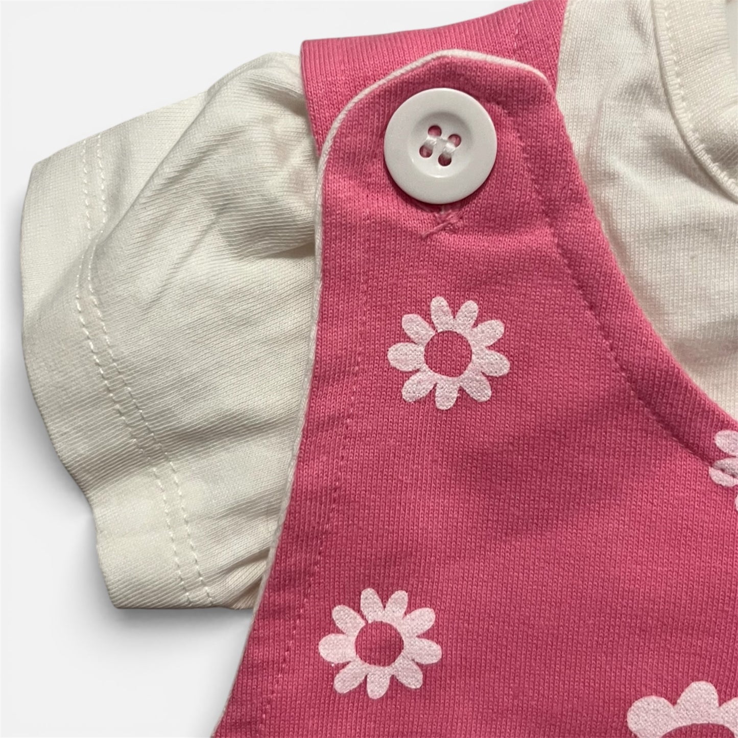 Premium Girls' Floral "Magic" Pinafore & T-Shirt Set