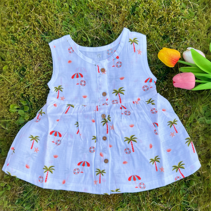 Organic Cotton Muslin Baby Frock
