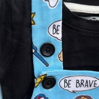 NEXT “Puptastic” Doodle Dungaree Set