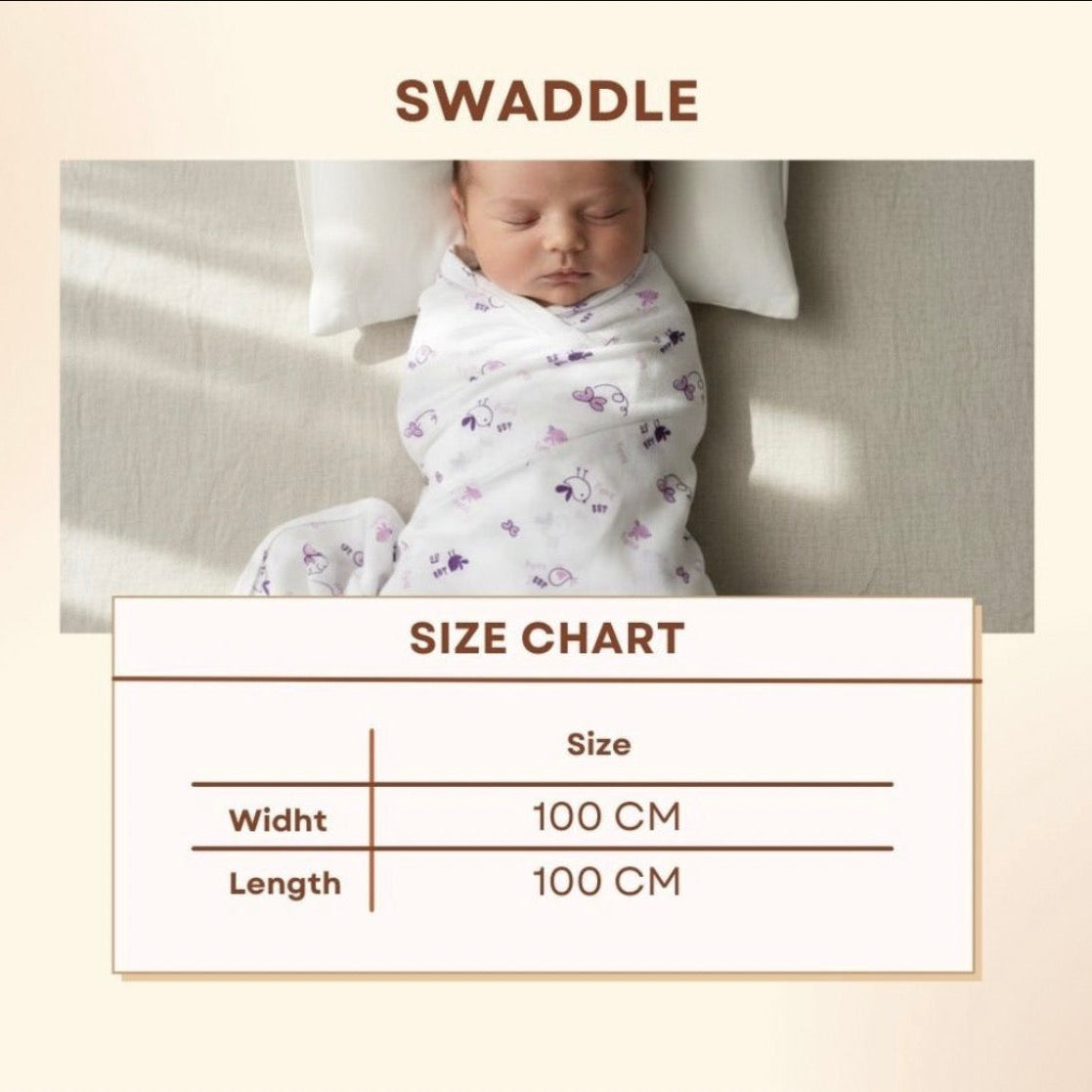 Muslin Baby Swaddle - 100% Organic Cotton