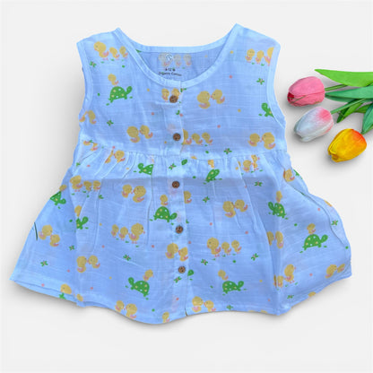 Organic Cotton Muslin Baby Frock