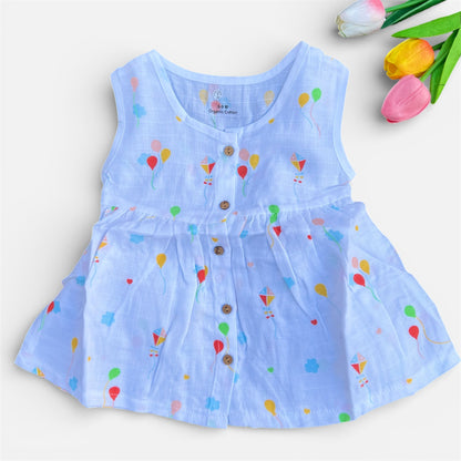 Organic Cotton Muslin Baby Frock